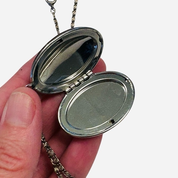 Michaela Frey Austria Hand Painted Enamel Silver Floral Art Necklace - Picture 3 of 8